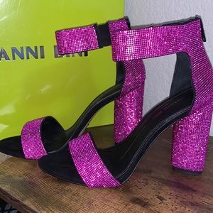 Hot Pink Glitter Heels